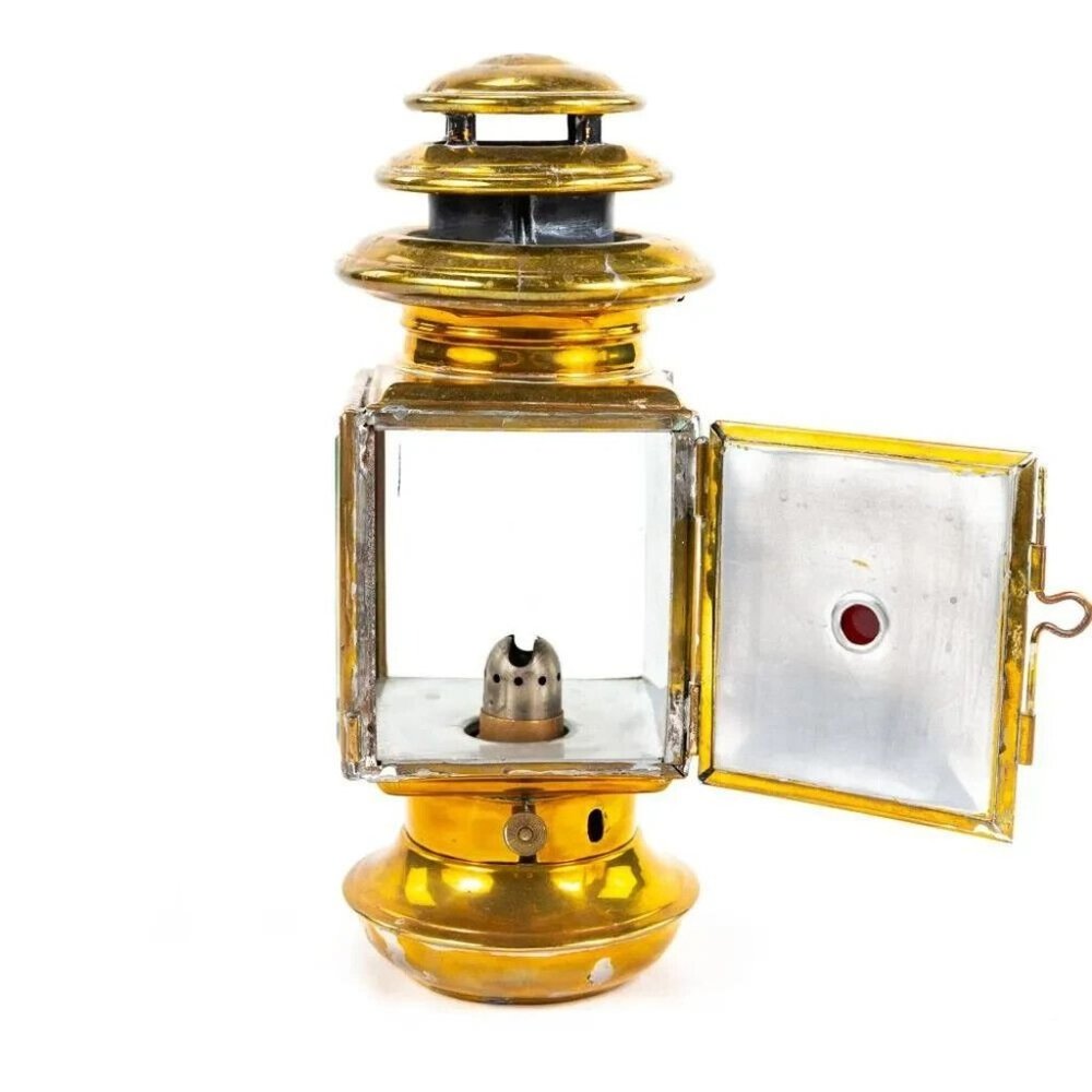 Antique Solar Brass Oil Lamp Carriage Ford Model T Cadillac Pierce Olds 993c